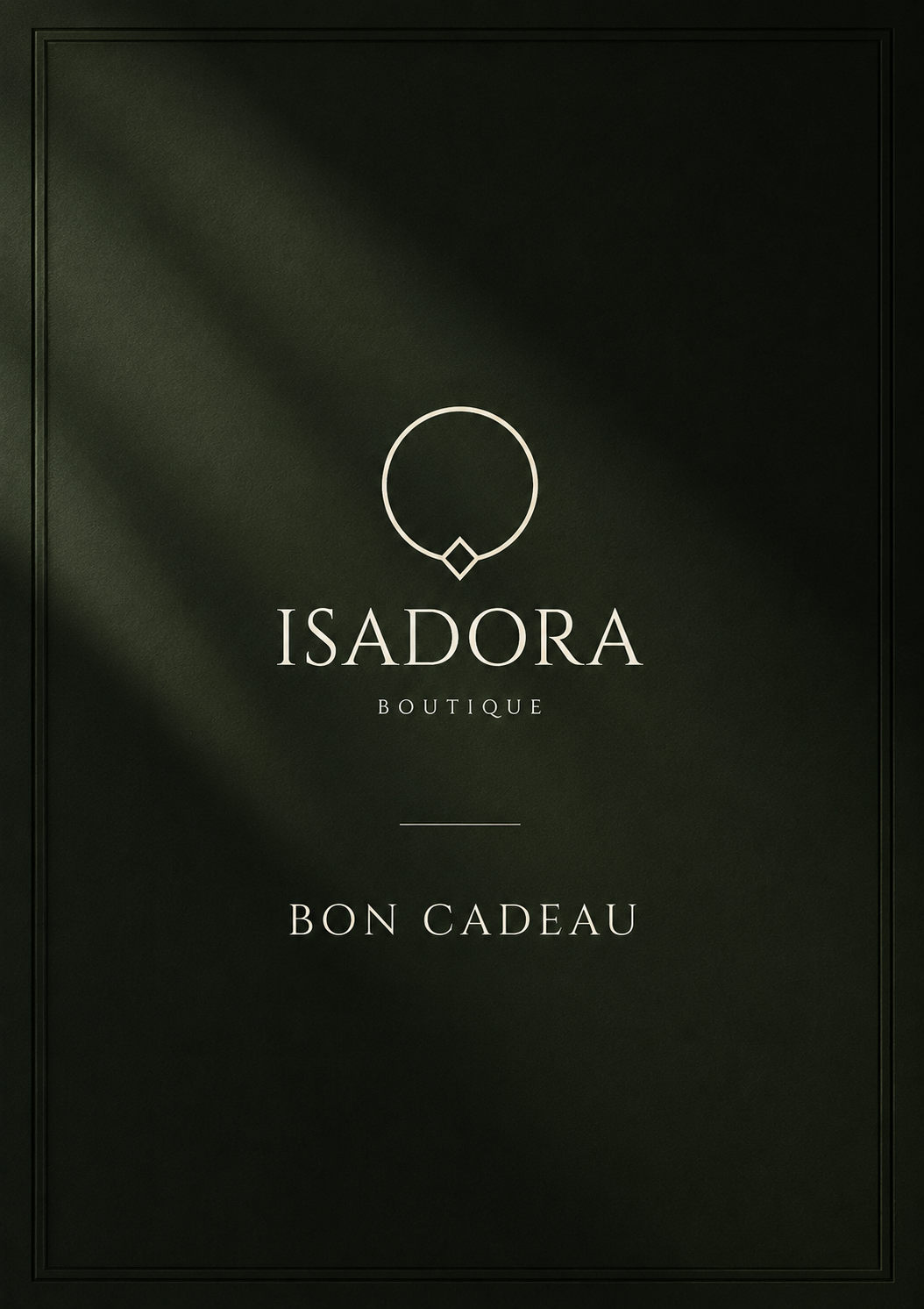 Bon cadeau Isadora valable sur l’ensemble de la boutique en ligne.