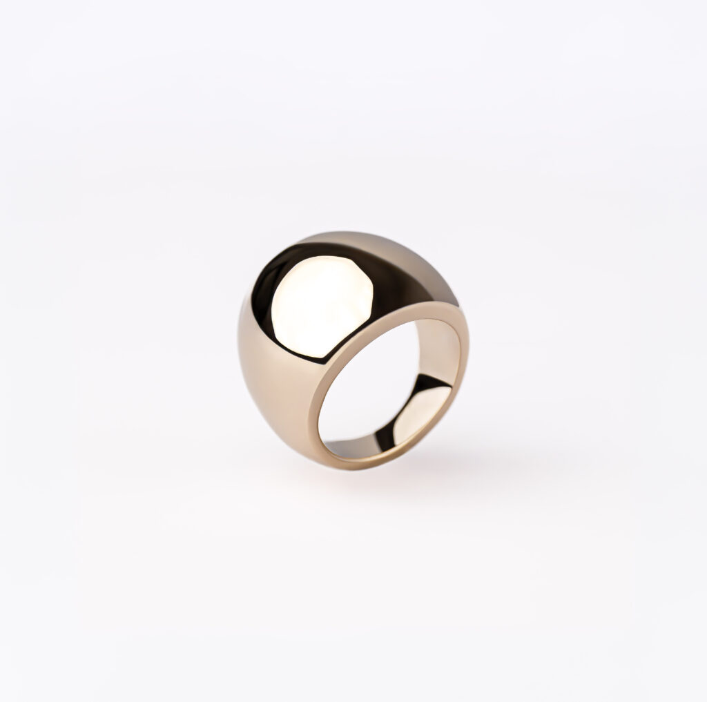 Bague dorée effet miroir design moderne, Isadora Golden Vice
