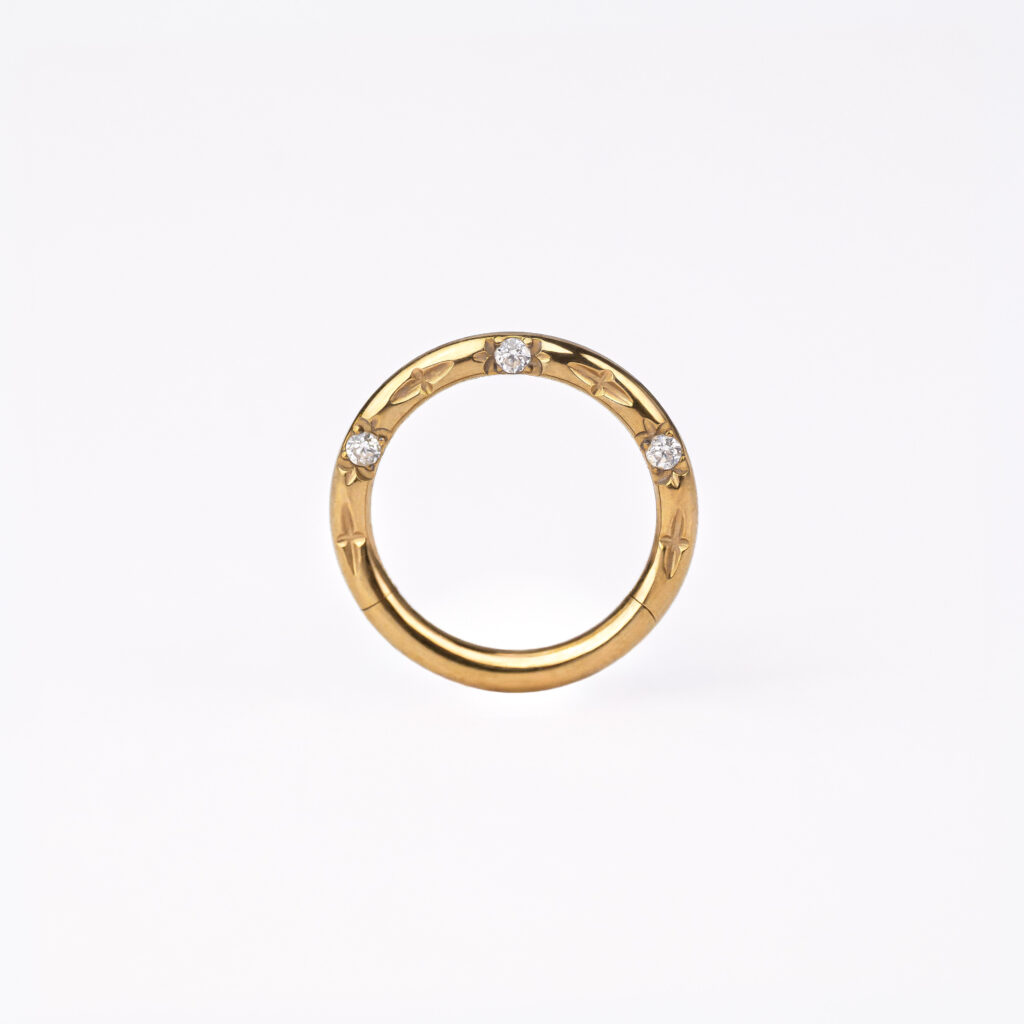 Septum en titane minimaliste doré